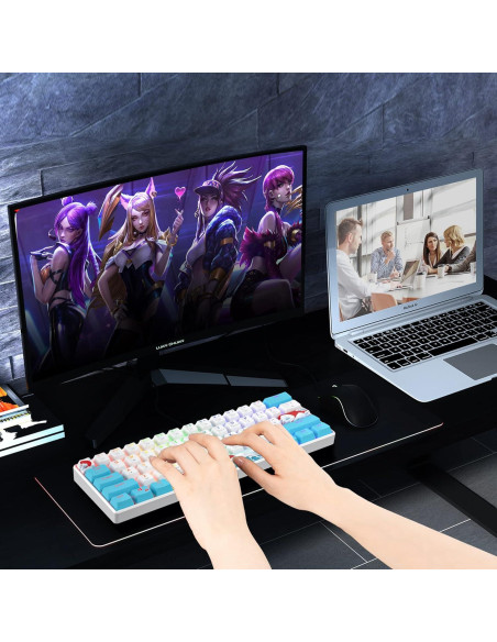 Teclado Mecánico RGB 60% CDTech con Teclas PBT y Rojo