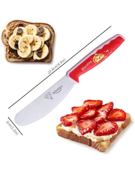 2 Espátulas de Mantequilla MONGSEW Acero Inoxidable 22.6 cm