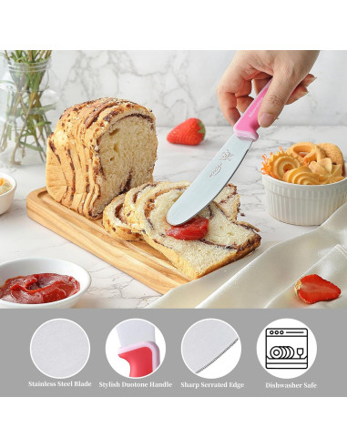 2 Espátulas de Mantequilla MONGSEW Acero Inoxidable 22.6 cm