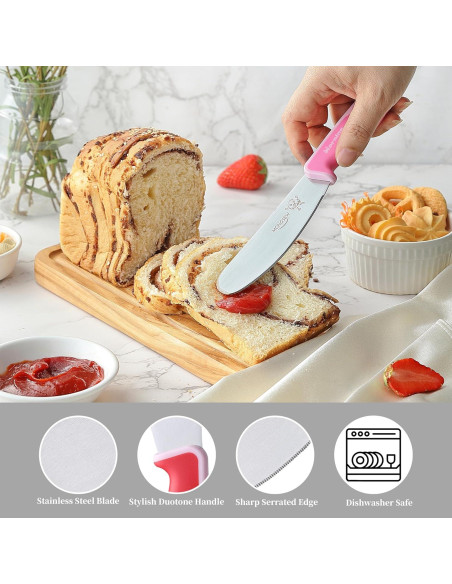 2 Espátulas de Mantequilla MONGSEW Acero Inoxidable 22.6 cm