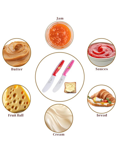 2 Espátulas de Mantequilla MONGSEW Acero Inoxidable 22.6 cm