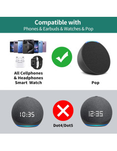 Soporte de Carga HomeMount para Auriculares y Echo Pop - Negro 2