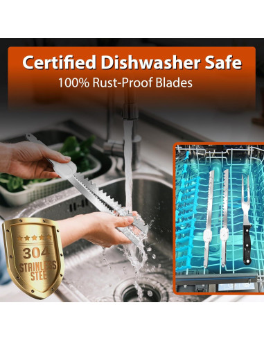 Cuchillo Eléctrico HousesAid con 2 Cuchillas de Acero Inoxidable