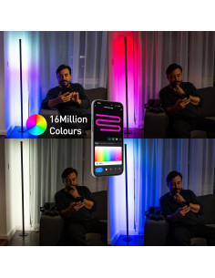 Lámpara de Pie Inteligente RGB Lytup, Control Remoto, 12W 2