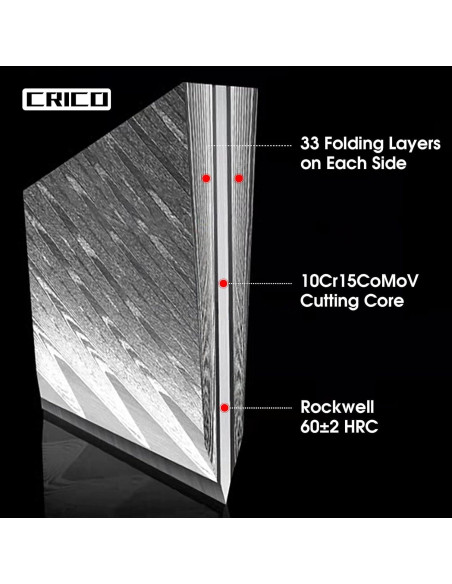 Cuchillo de Deshuesar CRICO Damasco 13.5 cm Acero VG10 Forjado