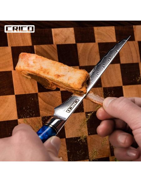 Cuchillo de Deshuesar CRICO Damasco 13.5 cm Acero VG10 Forjado