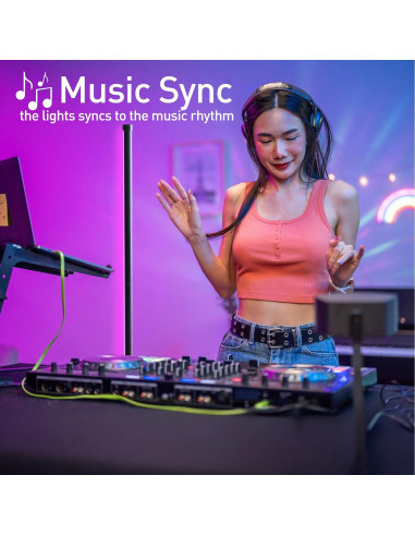 Lámpara de Pie Inteligente RGB Lytup, Control Remoto, 12W