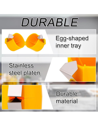 Abre Huevos Manual Gosknor Amarillo, Acero Inoxidable 5.1x7.2cm
