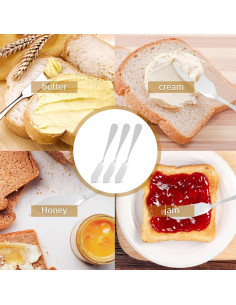 Juego de 3 cuchillos para untar mantequilla Siutaga 15 cm 2