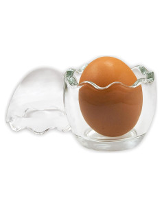 Pelador de Huevos Duros WIOMI de Vidrio Transparente, Manual