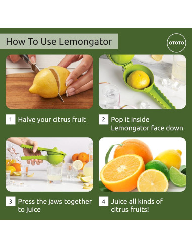 Exprimidor de Limón Cocodrilo OTOTO - Prensa Manual de Cítricos