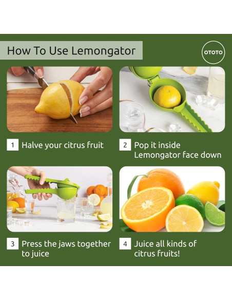 Exprimidor de Limón Cocodrilo OTOTO - Prensa Manual de Cítricos