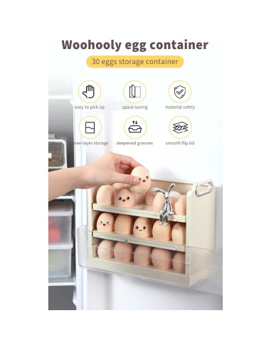 Contenedor de Almacenamiento de Huevos Tiersphere 30 Huevos