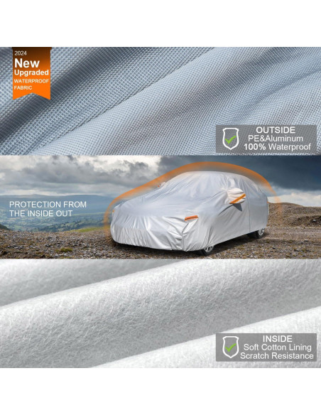 Cubierta de Coche Kayme 6 Capas Impermeable para Sedán