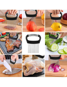 Cortador de Cebolla AOZUO de Acero Inoxidable Antideslizante 2
