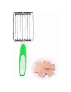 Cortador de Huevos y Queso Cyrank Verde 10 Rebanadas Acero Inoxidable