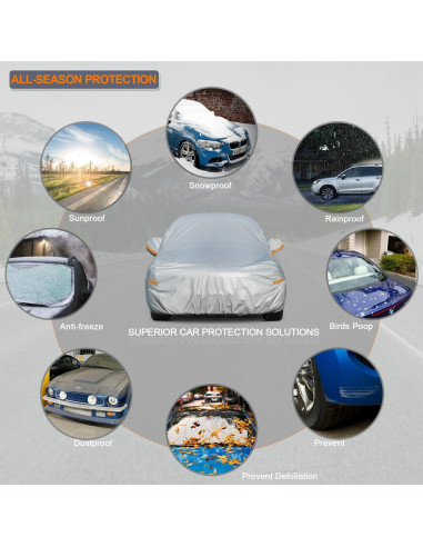 Cubierta de Coche Kayme 6 Capas Impermeable para Sedán