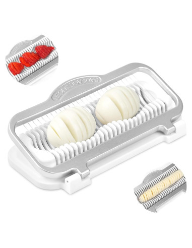 Cortador de Huevos y Frutas IOYTX - Aluminio y Acero Inoxidable