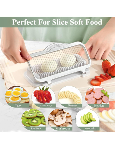 Cortador de Huevos y Frutas IOYTX - Aluminio y Acero Inoxidable