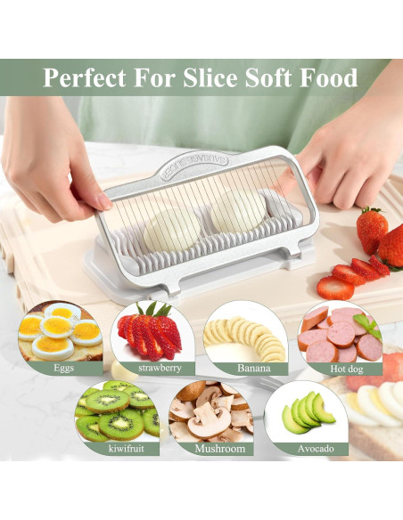 Cortador de Huevos y Frutas IOYTX - Aluminio y Acero Inoxidable