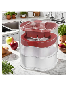 Cortador y Descorazonador de Manzanas GBZYPT 12 Rebanadas Rojo