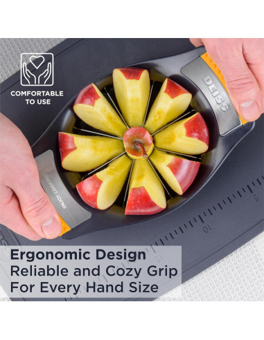 Cortador y Descorazonador de Manzanas Deiss Lux 10.8 cm Acero Inoxidable