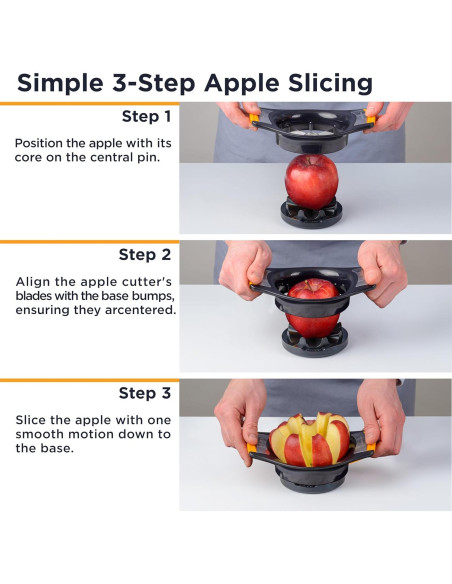 Cortador y Descorazonador de Manzanas Deiss Lux 10.8 cm Acero Inoxidable