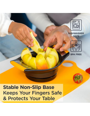 Cortador y Descorazonador de Manzanas Deiss Lux 10.8 cm Acero Inoxidable