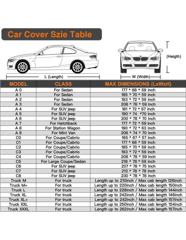 Cubierta de Coche Kayme 6 Capas Impermeable para Sedán