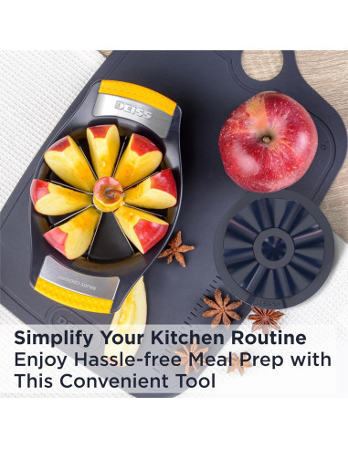 Cortador y Descorazonador de Manzanas Deiss Lux 10.8 cm Acero Inoxidable