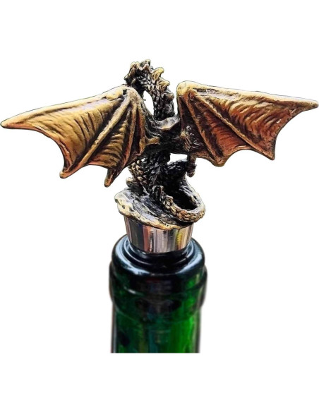 Tapón Decorativo de Dragón Cacukap - Diseño Gótico para Vino