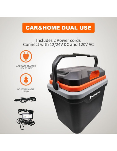 Enfriador y Calentador AooDen 26L 12V/24V y 110V AC Portátil