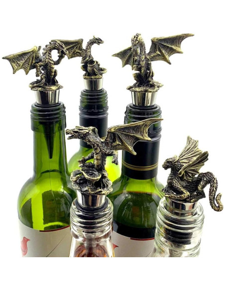 Tapón Decorativo de Dragón Cacukap - Diseño Gótico para Vino