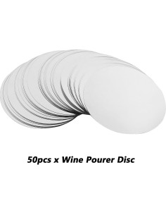 Discos Vertedores de Vino Plateados SYCOOVEN 50pcs 75mm 2
