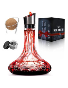 Decantador de vino QPIX 1.5L con aireador y filtro incorporado