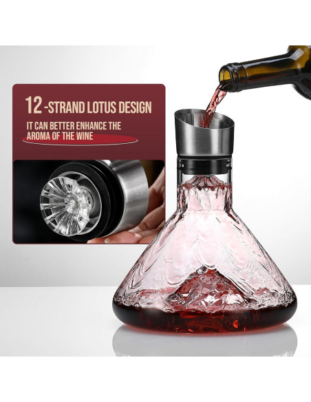 Decantador de Vino Drincarier Iceberg 1500ml Cristal Sin Plomo