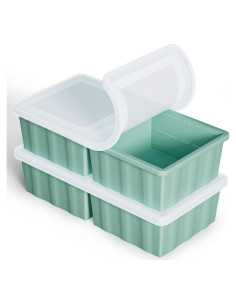 Bandeja de Congelador de Silicona GGOW 2 Tazas Verde