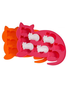 Bandeja de Hielo de Silicona LYWOO en Forma de Gato - 2 Piezas