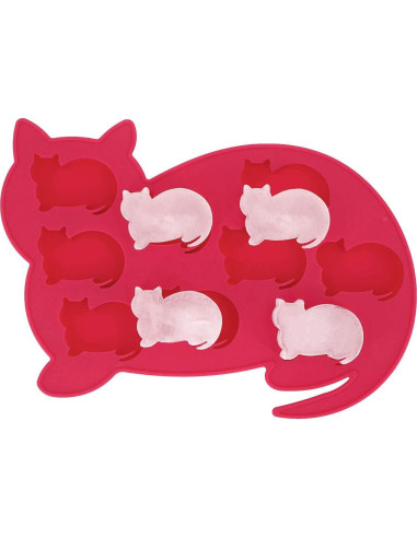 Bandeja de Hielo de Silicona LYWOO en Forma de Gato - 2 Piezas