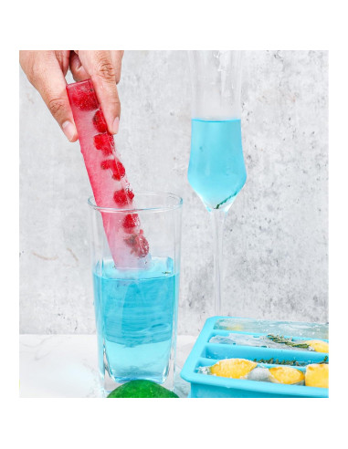 Bandejas de Hielo de Silicona Webake 12 Cavidades Azul