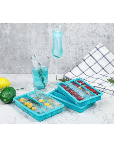 Bandejas de Hielo de Silicona Webake 12 Cavidades Azul