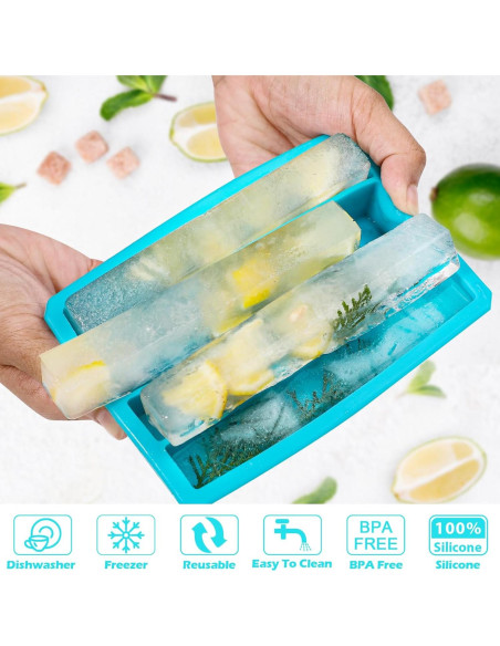 Bandejas de Hielo de Silicona Webake 12 Cavidades Azul