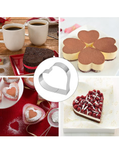 Juego de Cortadores de Galletas Corazón SOSOHOME - 6 Piezas 2