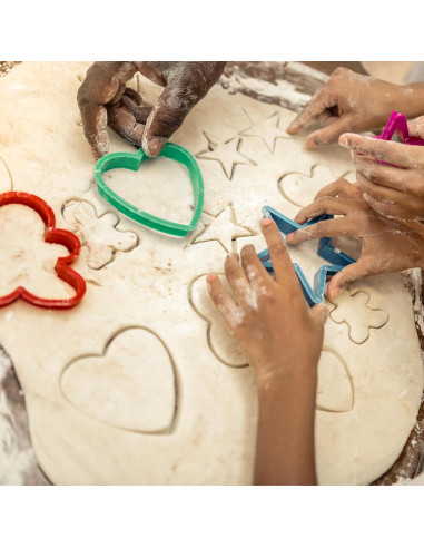Conjunto de 108 Cortadores de Galletas de Plástico Multicolor