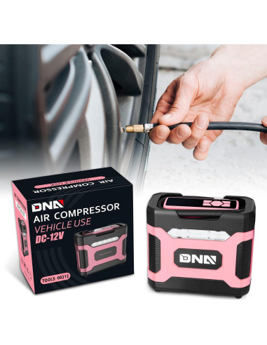 Inflador de Neumáticos Digital DNA MOTORING Rosa 12V