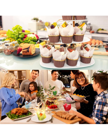 600 Forros de Muffin Tulipán Gandeer Papel Resistente a Grasa