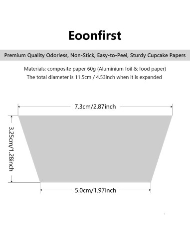 Forros de Cupcake de Papel Eoonfirst 100 Pcs Rosa 5cm