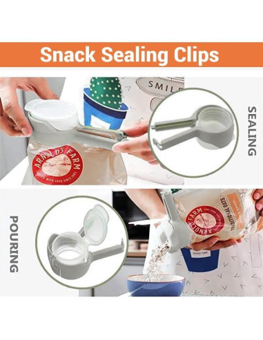 Juego de 4 Clips de Sellado para Alimentos Evo0024 - Colores Mixtos