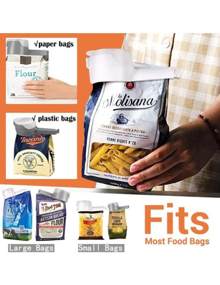 Juego de 4 Clips de Sellado para Alimentos Evo0024 - Colores Mixtos