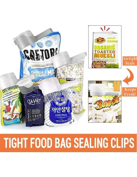 Juego de 4 Clips de Sellado para Alimentos Evo0024 - Colores Mixtos